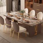 Marble Side Dining Table Kitchen Lounge Service Extending Chairs Dining Table Salon Conference Mesas De Jantar Home Furniture