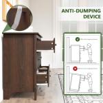 Vikiullf 7 Drawers Dresser - Farmhouse Dressers for Bedroom, Wood Rustic Dresser, Storage Cabinet for Bedroom, Living Room, Hallway