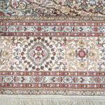 305x427cm High Quality Ivory Rugs Medallion Handwoven Persian Silk Carpets (TJ300B)