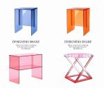 Modern Nordic  Designer bar Stool Kitchen Acrylic  Furniture Supplier Coffee Table