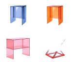 Modern Nordic  Designer bar Stool Kitchen Acrylic  Furniture Supplier Coffee Table
