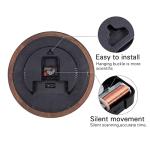 Vigorwise 14 Inch Wooden Wall Clock, Retro Wood Wall Clocks Battery Operated, Large Silent Sweep Movement Accurate Wall Clock for Living Room Bedroom