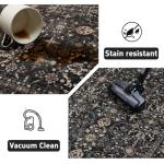 Ruaruarug Area Rug Non Slip Machine Washable Ultra Soft Living Room/Bedroom/Kitchen/Outdoor/Classroom Black Grey, 8'×10'