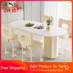 Aesthetic Unique Chairs Dining Table Modern White Metal Design Nordic Table Restaurant Luxury Organizer Muebles Unique Furniture