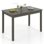 Giantex Dining Table for 4 People, 48” x 29” Kitchen Table with Wood Legs, Rectangular Dinner Tables for Small Space, Apartment, Living Room, Dinette, Load 330 Lbs, Dining Room, Grey