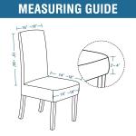 H.VERSAILTEX Dining Chair Covers Velvet Stretch Chair Covers for Dining Room Set of 6 Parson Chair Slipcovers Chair Protectors Covers, Soft Thick Solid Velvet Fabric Washable, Ivory