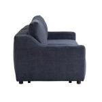 Serta Glendale 90.2" Queen Size Wall-Hugging Convertible Sofa, Dreamcoil Comfort, Chenille Fabric, Navy