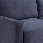 Serta Glendale 90.2" Queen Size Wall-Hugging Convertible Sofa, Dreamcoil Comfort, Chenille Fabric, Navy