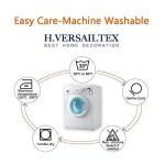 H.VERSAILTEX Dining Chair Covers Velvet Stretch Chair Covers for Dining Room Set of 6 Parson Chair Slipcovers Chair Protectors Covers, Soft Thick Solid Velvet Fabric Washable, Ivory