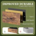 Huuger 70 Inch Dresser for Bedroom, TV Stand for 65, 75, 80 Inch TV, 12 Fabric Drawer Long Dresser, Large Entertainment Center for Bedroom, Wide Chest of Drawer with Storage, Rustic Brown