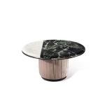 Marble color matching coffee table, designer Italian high-end sense, living room home light luxury high-end villa combination