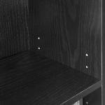 Furinno JAYA Book Shelf, 3-Tier Bookshelf, Bookcase with Adjustable Shelves, 9.5 x 24.5 x 40.3, for Living Room, Bedroom, Home Office, Blackwood