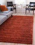 Unique Loom Solid Shag Collection Area Rug (8' x 10' Rectangle, Terracotta)
