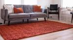 Unique Loom Solid Shag Collection Area Rug (8' x 10' Rectangle, Terracotta)