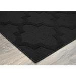 Garland Rug Quatro Black 8' x 10' Cut-Loop Trellis Area Rug –Soft, Comfortable, Stylish & Budget-Friendly Rug in a Beautiful Solid Black