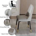 71'' Modern Dining Table Set for 8，Kitchen Table Set for 8, Dining Faux Marble Table Set for 8 with PU Leather Chairs for Kitche