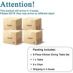 71'' Modern Dining Table Set for 8，Kitchen Table Set for 8, Dining Faux Marble Table Set for 8 with PU Leather Chairs for Kitche