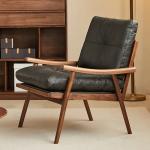 Desinger Black Living Room Recliner Chair Wooden Nordic Ergonomic Living Room Chairs Modern Comfy Fotel Wypoczynkowy Furniture