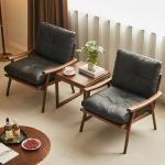 Desinger Black Living Room Recliner Chair Wooden Nordic Ergonomic Living Room Chairs Modern Comfy Fotel Wypoczynkowy Furniture