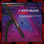 FDW Computer Desk Gaming Desk Student PC Desk Writing Desk Office Desk Modern Ergonomic Racing Style Table Workstation Carbon Fiber Headphone Hook (47in, Red)