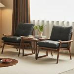 Desinger Black Living Room Recliner Chair Wooden Nordic Ergonomic Living Room Chairs Modern Comfy Fotel Wypoczynkowy Furniture