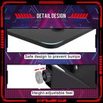 FDW Computer Desk Gaming Desk Student PC Desk Writing Desk Office Desk Modern Ergonomic Racing Style Table Workstation Carbon Fiber Headphone Hook (47in, Red)