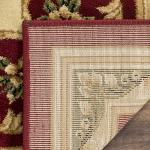 SAFAVIEH Lyndhurst Collection Area Rug - 8' x 11', Red & Ivory, Traditional European Medallion Design, Non-Shedding & Easy Care, Ideal for High Traffic Areas in Living Room, Bedroom (LNH218C)