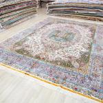 305x427cm Yilong Medallion Design Handmade Rug Large Hand Knotted Persian Silk Carpet