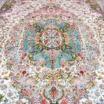 305x427cm Yilong Medallion Design Handmade Rug Large Hand Knotted Persian Silk Carpet