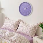 HZDHCLH Purple Wall Clocks Battery Operated,12 inch Silent Non Ticking Modern Wall Clock for Living Room Bedroom Kitchen Office Classroom Decor