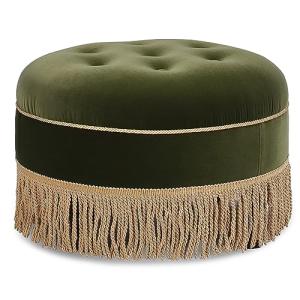 Jennifer Taylor Home Yolanda 24" Round Upholstered Accent Ottoman, Medium
