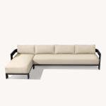 Outdoor Aluminum Sectional Sofa Set with Coffee Table - Metal Furniture for Garden and Patio