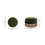 Jennifer Taylor Home Yolanda 24" Round Upholstered Accent Ottoman, Medium
