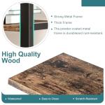 Shintenchi Bookshelf, Arched Bookshelf 5 Tier Bookcase, Tall Shelf for CDs/Books, Home Office Shelf Storage Organizer, Modern Book Shelf for Bedroom/Living Room, Rustic Brown