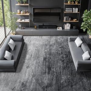 LIANLAM Washable Rug 8x10 Area Rugs for Living Room - Stain Resistant Non-Slip Backing Boho Rug for Bedroom,Durable & Ultra-Thin Vintage Large Area Rug(8x10,Gray)