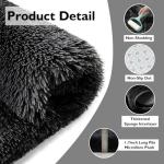 8x10 Fluffy Area Rugs for Living Room,Shag Area Rug for Bedroom,Black Soft Fuzzy Rug Non-Shedding Indoor Plush Carpet for Kids Bedroom Nursery Home Decor