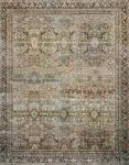 Loloi Layla Collection LAY-03 Olive/Charcoal 7'-6" x 9'-6" .13" Thick Area Rug, Soft, Durable, Vintage Inspired, Distressed, Low Pile, Non-Shedding, Easy Clean, Printed, Living Room Rug
