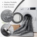 LIANLAM Washable Rug 8x10 Area Rugs for Living Room - Stain Resistant Non-Slip Backing Boho Rug for Bedroom,Durable & Ultra-Thin Vintage Large Area Rug(8x10,Gray)