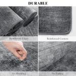 LIANLAM Washable Rug 8x10 Area Rugs for Living Room - Stain Resistant Non-Slip Backing Boho Rug for Bedroom,Durable & Ultra-Thin Vintage Large Area Rug(8x10,Gray)