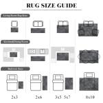 LIANLAM Washable Rug 8x10 Area Rugs for Living Room - Stain Resistant Non-Slip Backing Boho Rug for Bedroom,Durable & Ultra-Thin Vintage Large Area Rug(8x10,Gray)