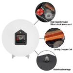 Naanle Boho Ethnic Mandala with Feathers Pattern Round Wall Clock, 9.5 Inch Battery Operated Quartz Analog Quiet Desk Clock for Home,Office,School