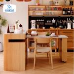 Drawer Kitchen Storage Table Wheels Socket Organizer Kitchen Extensible Dining Tables 4 Chairs Set Island Mesa Comedor Furniture