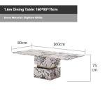 "Italian Luxury Marble Dining Set - Post-Modern Rectangular Table & Chairs, ENF Eco Custom Designer Dining Table"