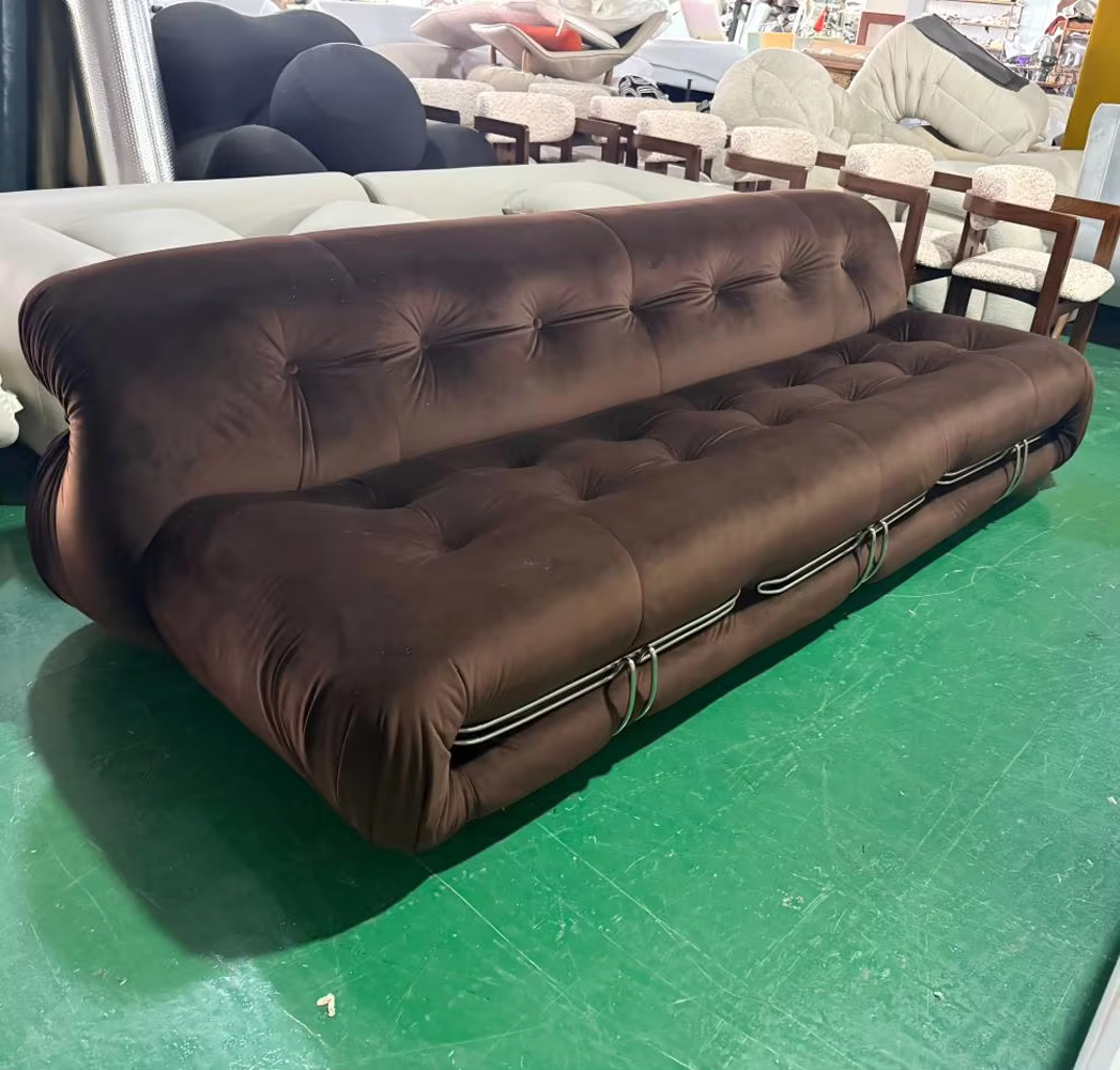 Nordic Modern Style Afra & Tobia Scarpa Soriana Hippo Sofa Set for Living Room or Workshop Apartment