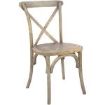 EMMA + OLIVER 2-Pack Wooden X-Back Dining Chair - Light Brown Natural Finish