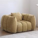 Yellow Portable Foam Chairs Fabric Living Room Puffs Nordic Lounge Chairs Sofa Floor Bedroom Cadeiras De Sala De Estar Furniture