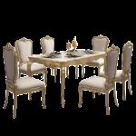 Gold Luxury Design Dining Table Chairs Wood Marble Party Event Dining Table Living Room Mesa Para Comedor Furniture Home