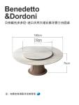 Italian minimalist round marble dining table and chair combination round table turntable modern light luxury home