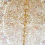 305x427cm Vantage Classic Rug Large Antique Yellow Medallion Silk Carpet (TJ746A)