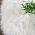 Latepis Sheepskin Rug 4X6 White Faux Fur Rug for Bedroom Bedside Fluffy Rugs for Living Room Fuzzy Plush Soft Rugs Luxury Home Decor